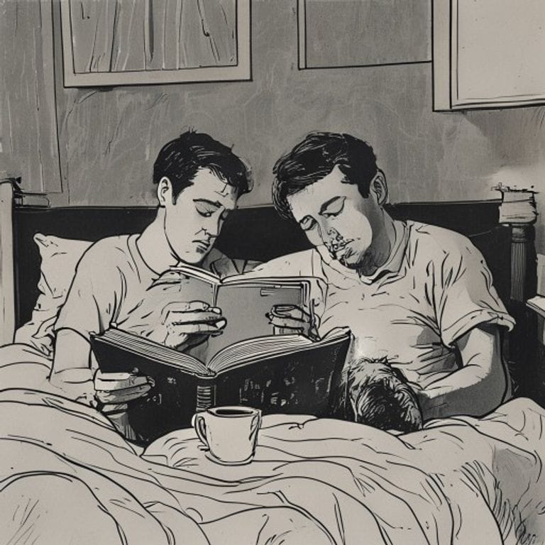 cartum Risco · dois homens