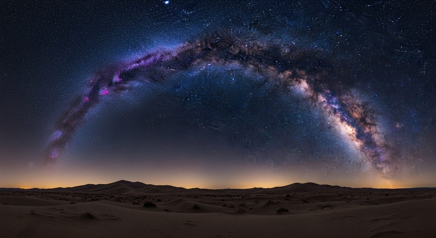 The firmament seen from a desert — a whole sky of questions