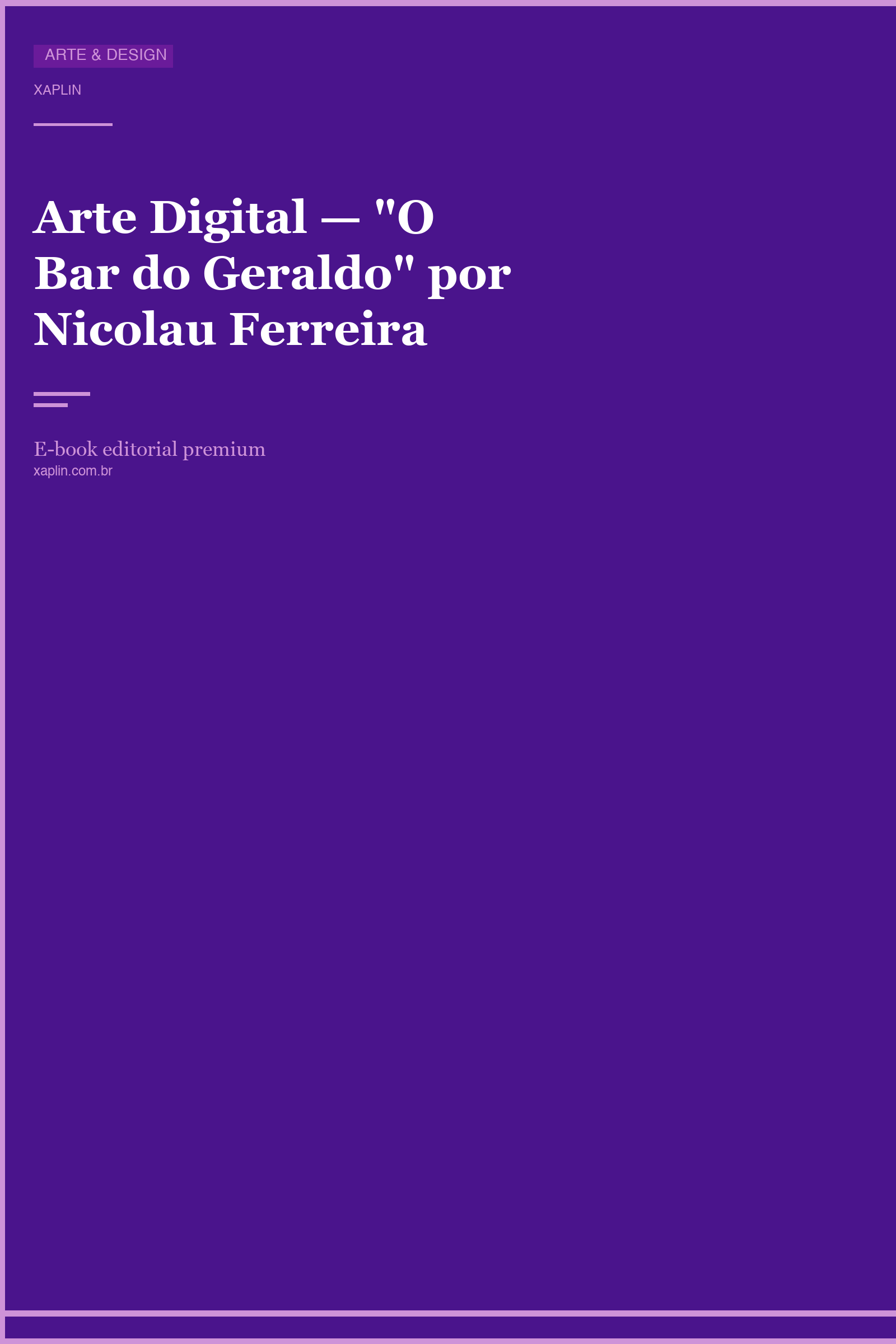 Arte Digital — "O Bar do Geraldo" por Nicolau Ferreira