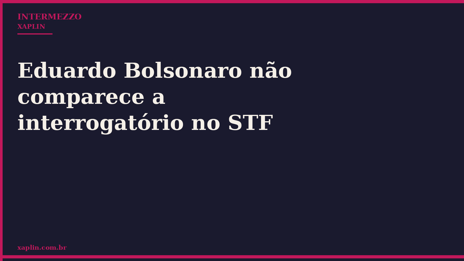 Eduardo Bolsonaro não comparece a interrogatório no STF