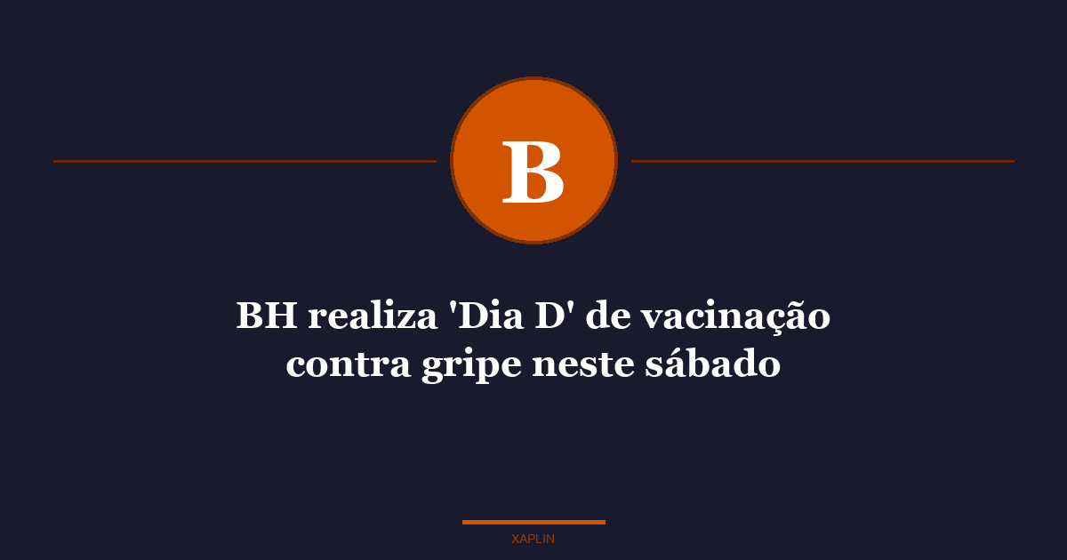 BH realiza 'Dia D' de vacinação contra gripe neste sábado