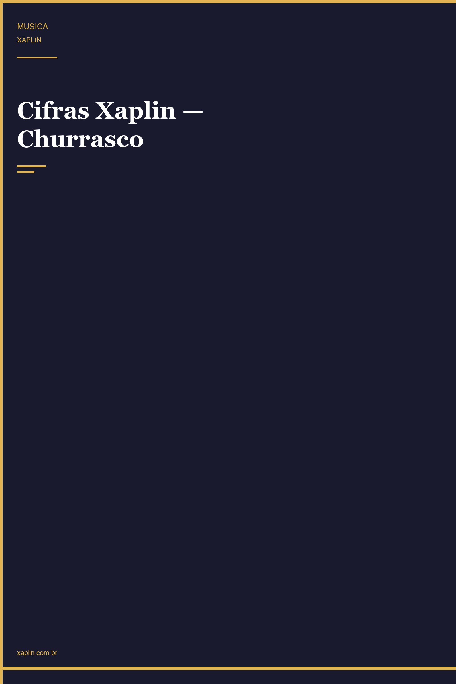 Cifras Xaplin — Churrasco