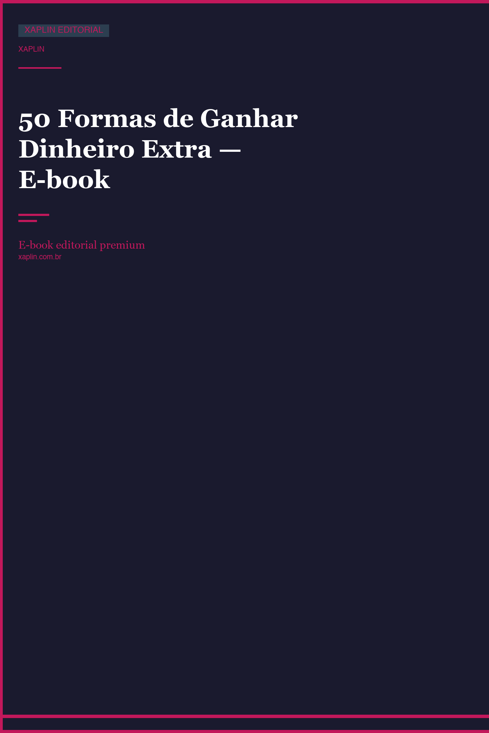 50 Formas de Ganhar Dinheiro Extra — E-book