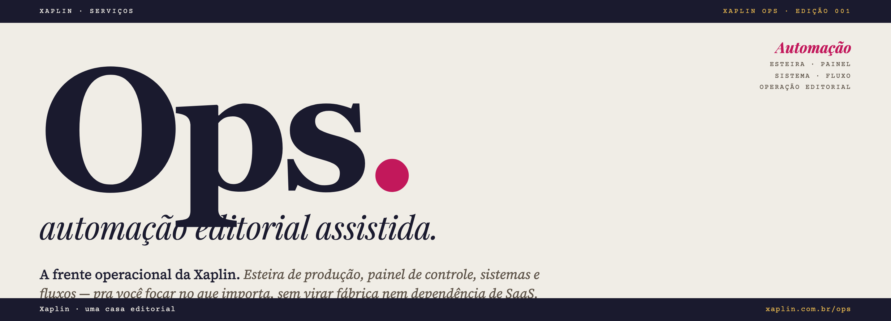 Xaplin Ops