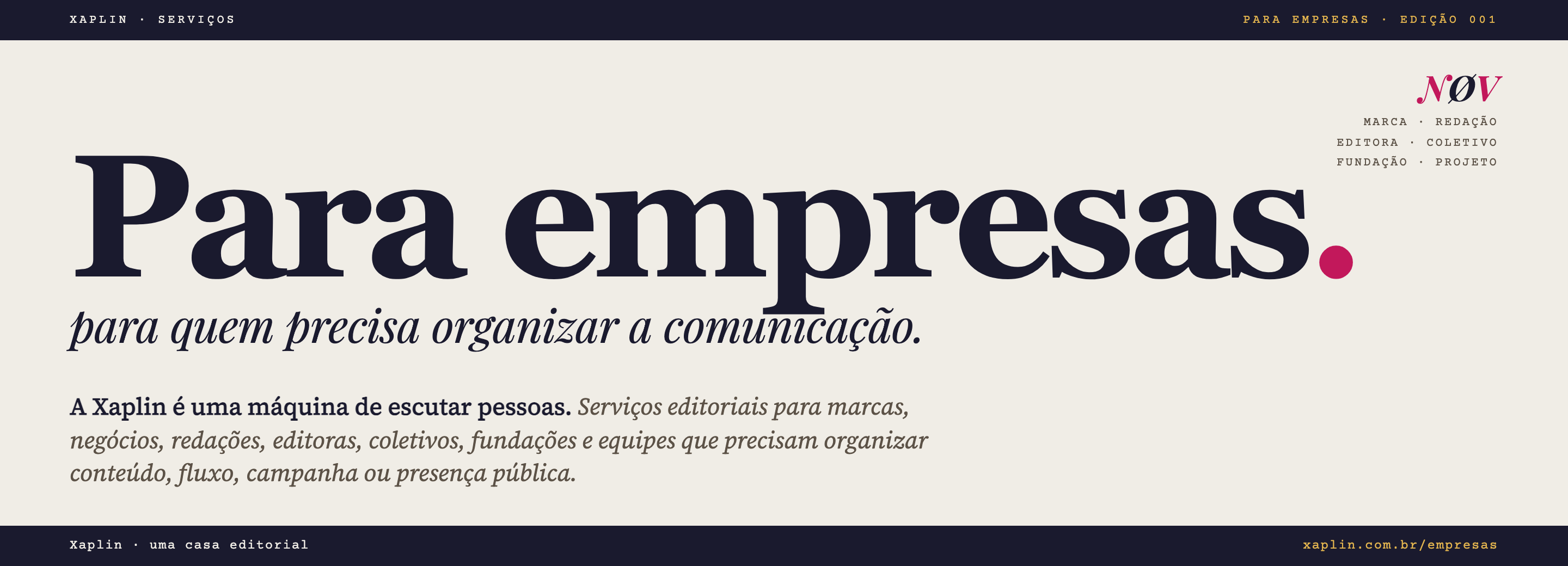 Para empresas · Xaplin Serviços