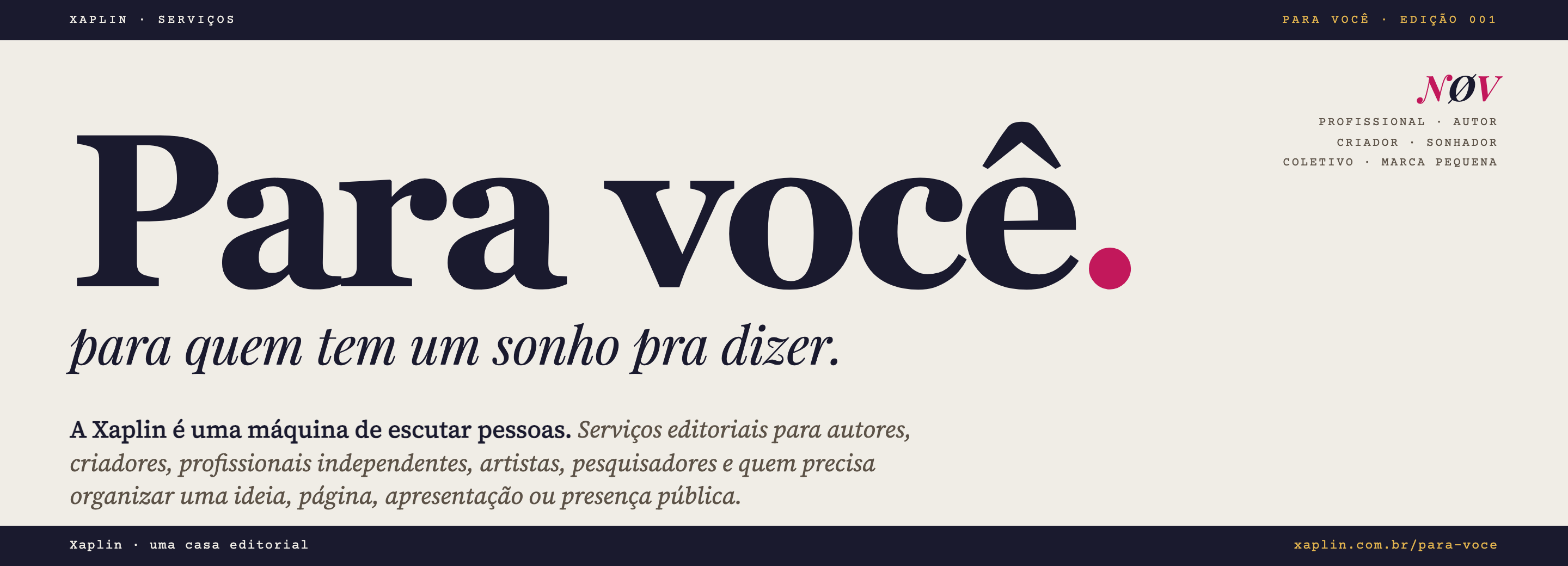 Para você · Xaplin Serviços