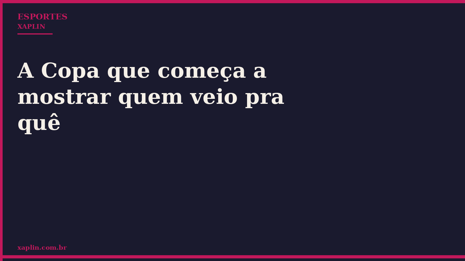 Copa revela verdadeiras candidatas ao título