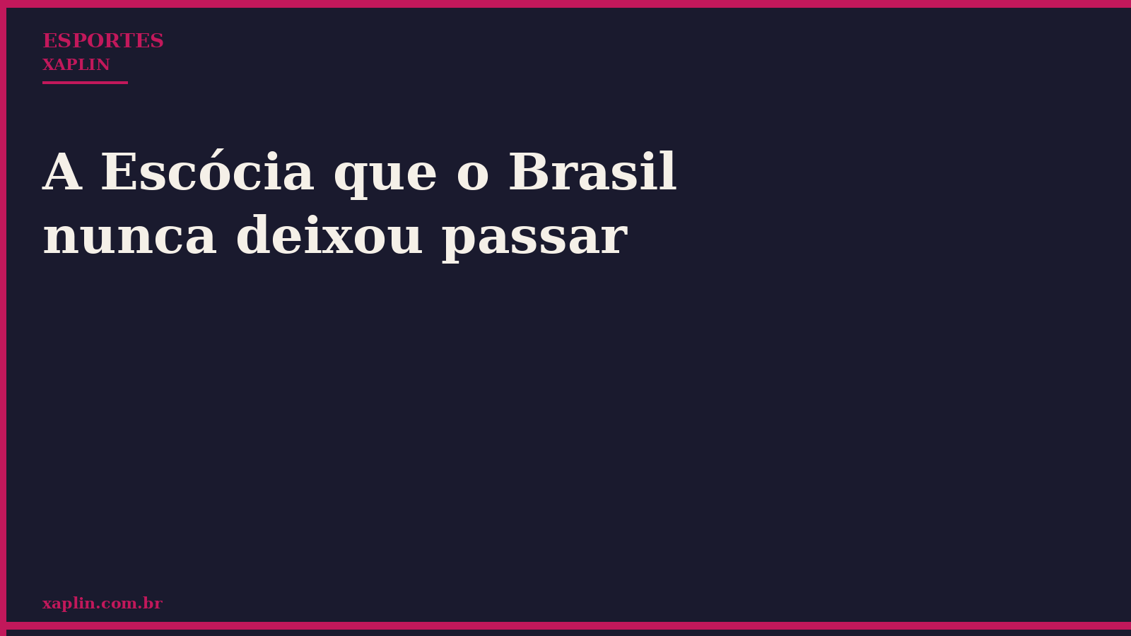 Brasil nunca deixou a Escócia passar nas eliminatórias