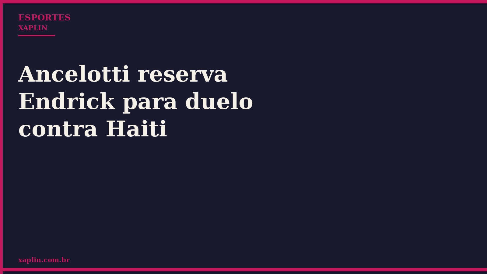 Ancelotti reserva Endrick para duelo contra Haiti