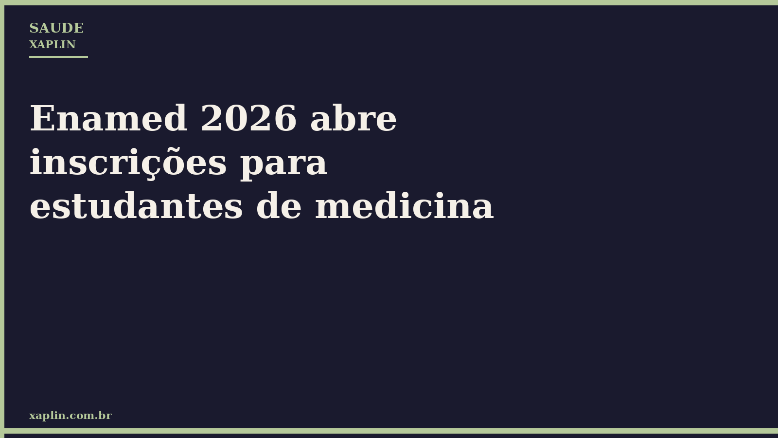 Enamed 2026 abre inscrições para estudantes de medicina