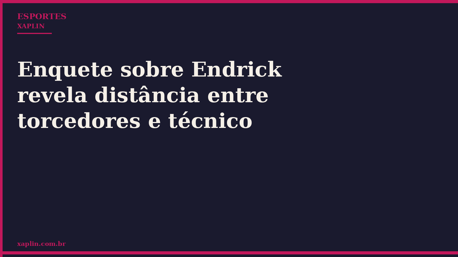 Enquete sobre Endrick revela distância entre torcedores e técnico