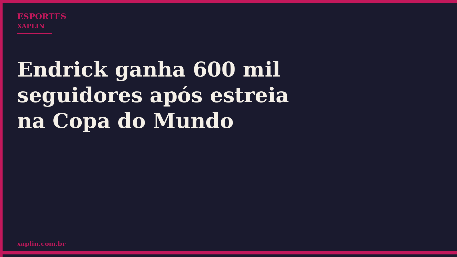 Endrick ganha 600 mil seguidores após estreia na Copa do Mundo