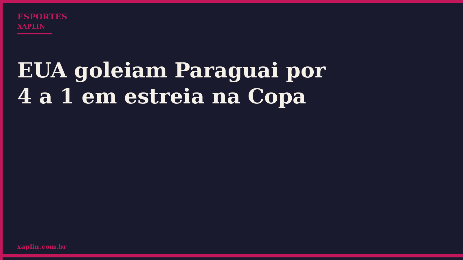 EUA goleiam Paraguai por 4 a 1 em estreia na Copa