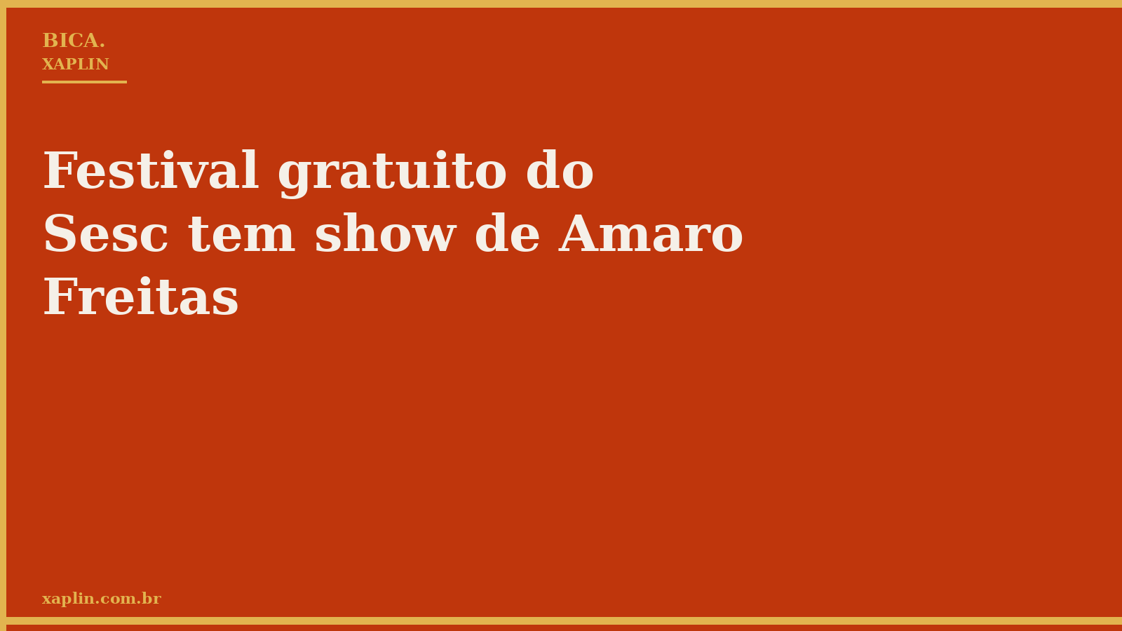 Festival gratuito do Sesc tem show de Amaro Freitas
