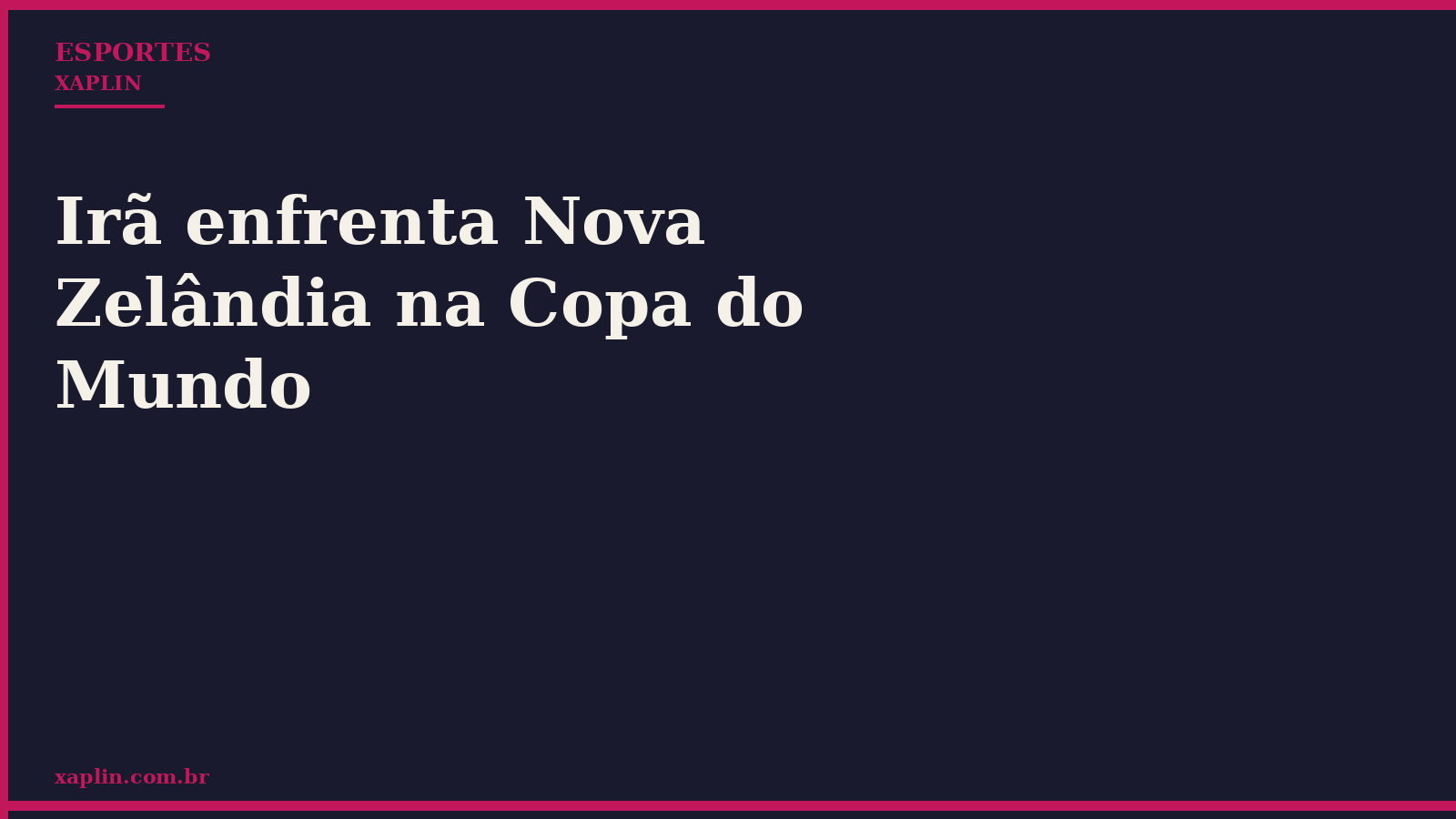 Irã enfrenta Nova Zelândia na Copa do Mundo