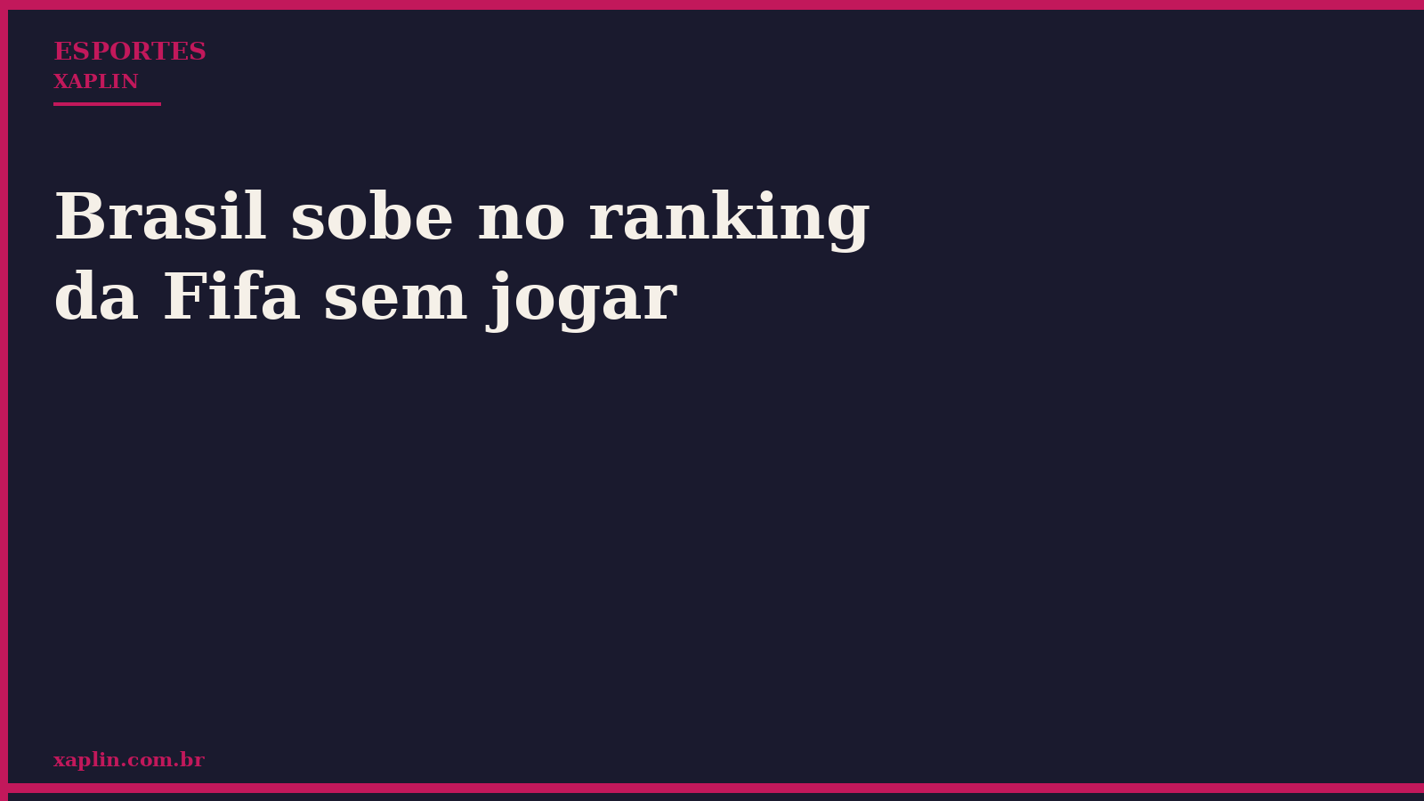Brasil sobe no ranking da Fifa sem jogar