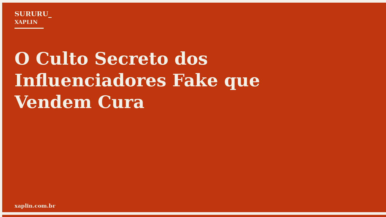 O Culto Secreto dos Influenciadores Fake que Vendem Cura