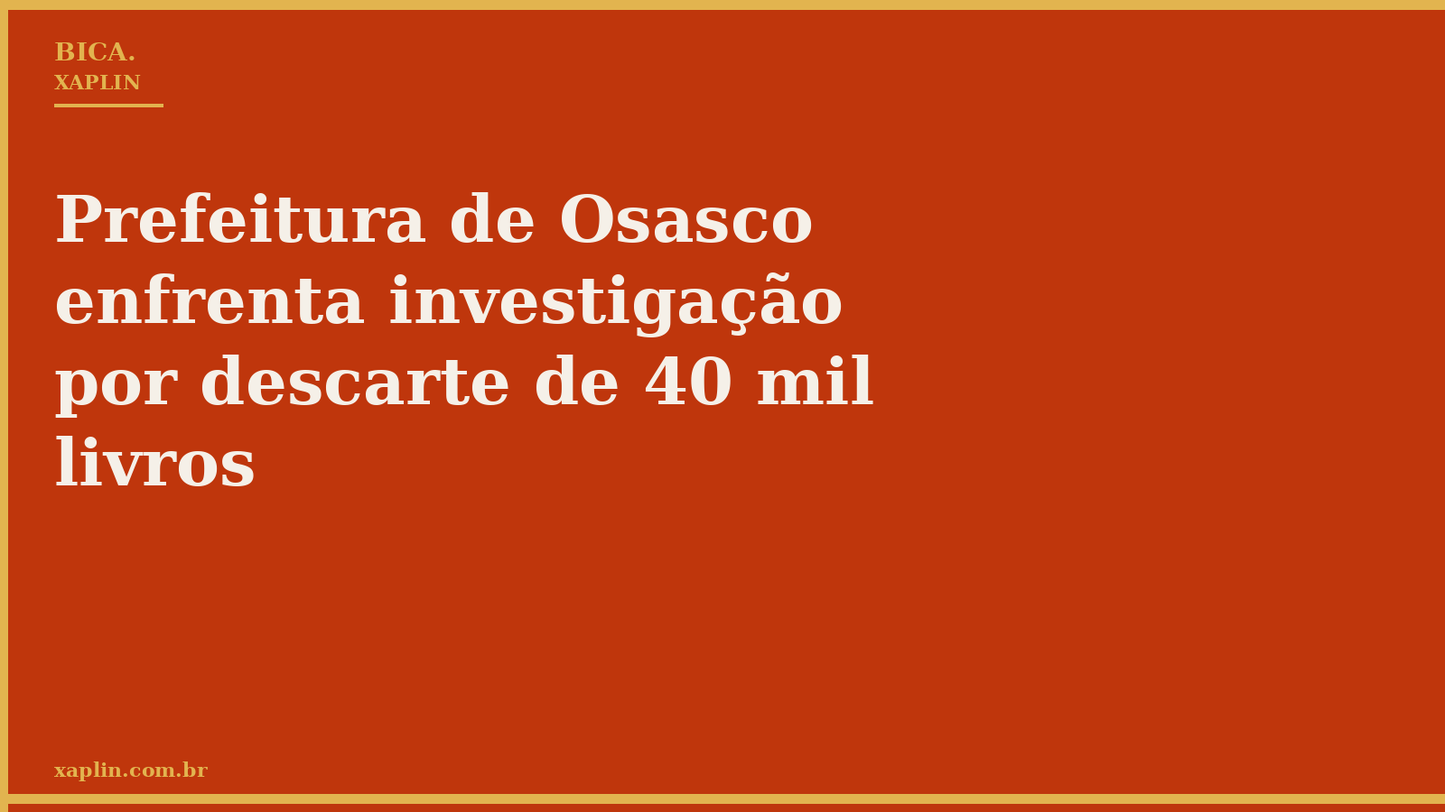 Prefeitura de Osasco enfrenta investigação por descarte de 40 mil livros