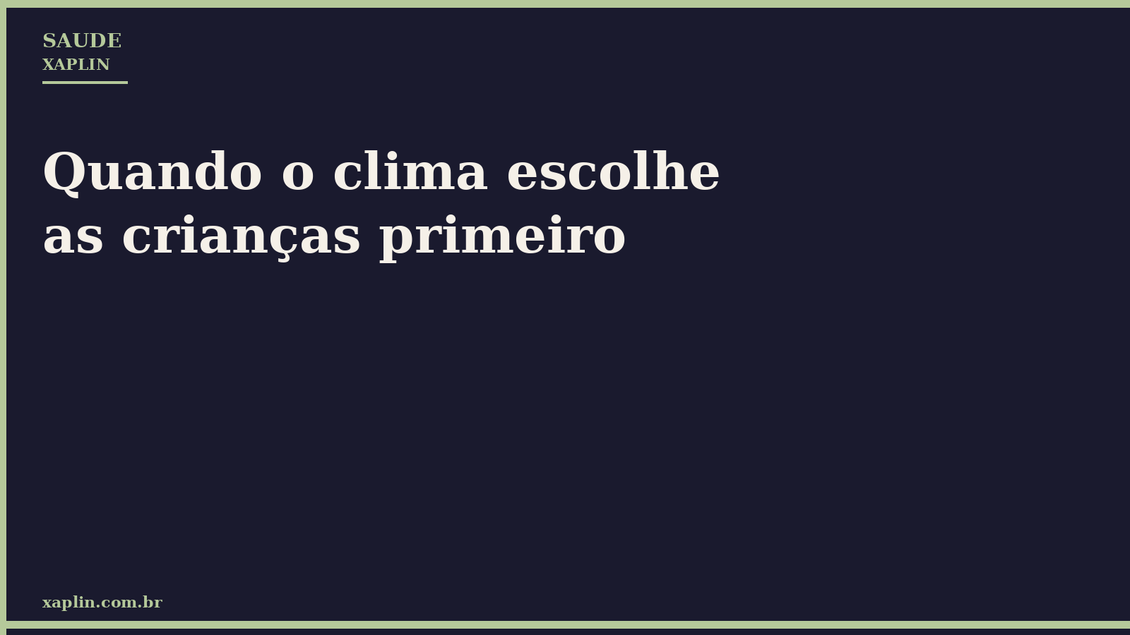 Três em cada dez crianças brasileiras enfrentam múltiplas ameaças climáticas