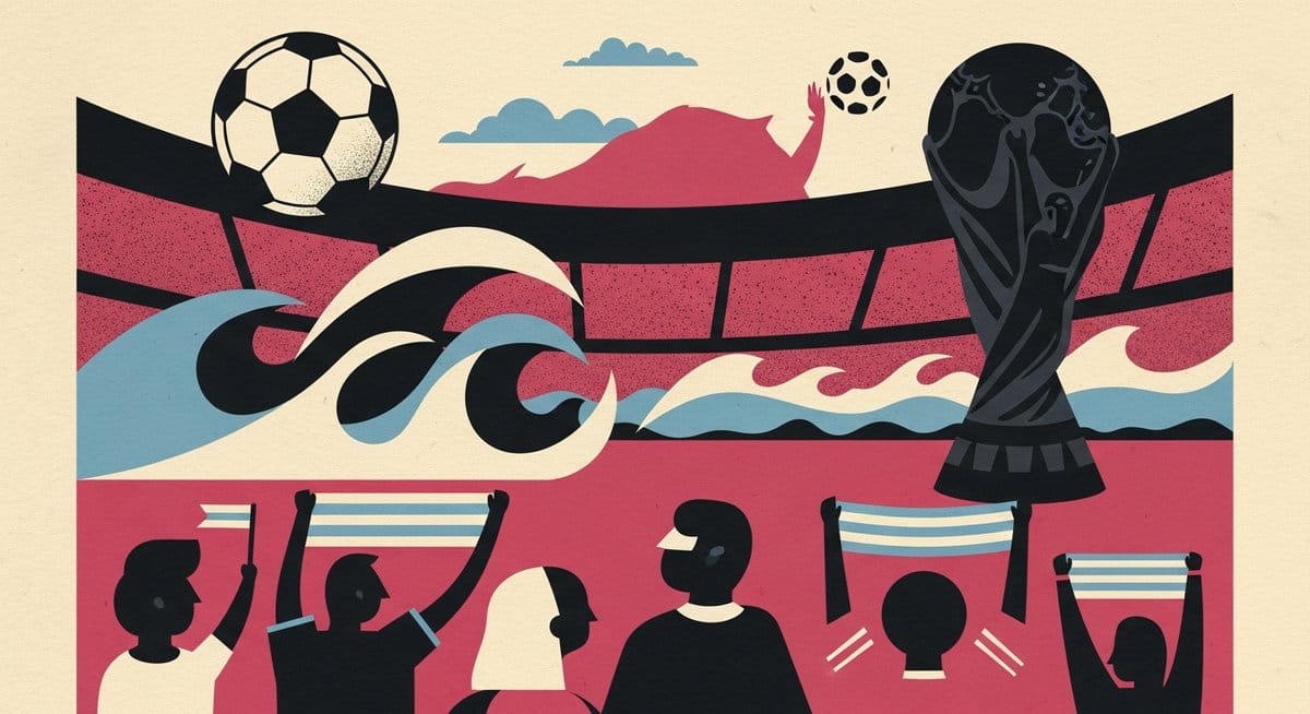 Ilustração editorial: Argentina enfrenta desafio histórico de defender título na Copa