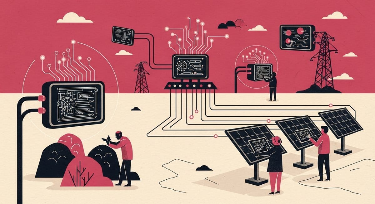 Ilustração editorial: Axia Energia testa tecnologia solar no sertão de Pernambuco