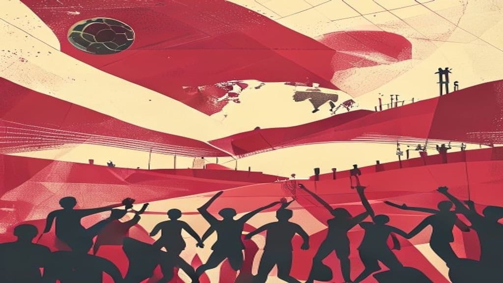 Ilustração editorial: Brasil vence Escócia por 3 a 0 na Copa do Mundo 2026