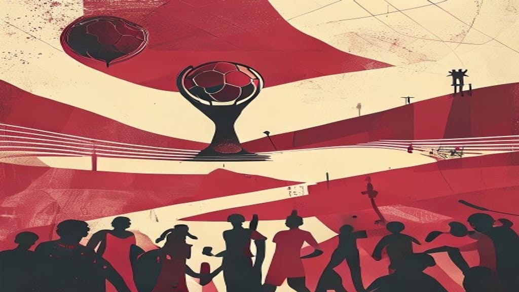 Ilustração editorial: Egito bate Nova Zelândia com gol de Zico na Copa do Mundo
