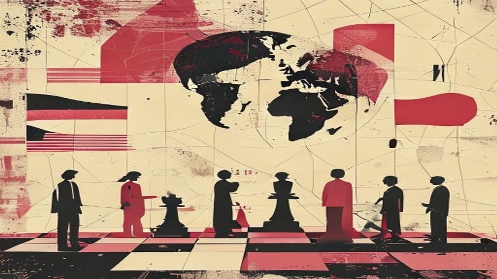 Ilustração editorial: EUA e Irã assinam acordo de paz após conflito