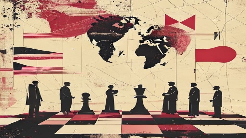 Ilustração editorial: EUA e Irã chegam a acordo preliminar após negociações