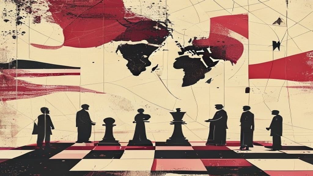 Ilustração editorial: EUA e Irã concluem primeira rodada de negociações na Suíça