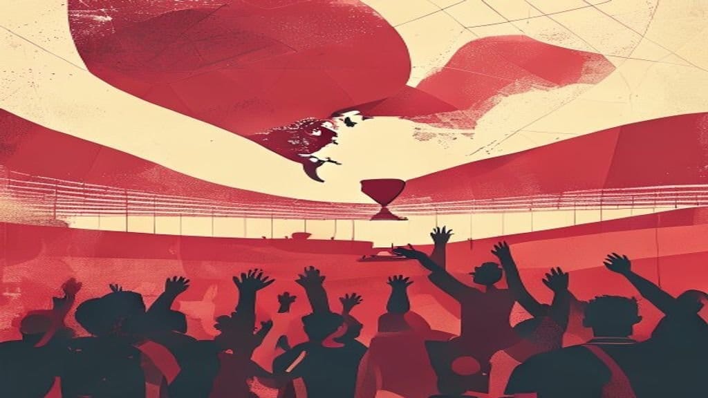 Ilustração editorial: Jogadores da Colômbia se emocionam ao cantar hino na estreia da Copa