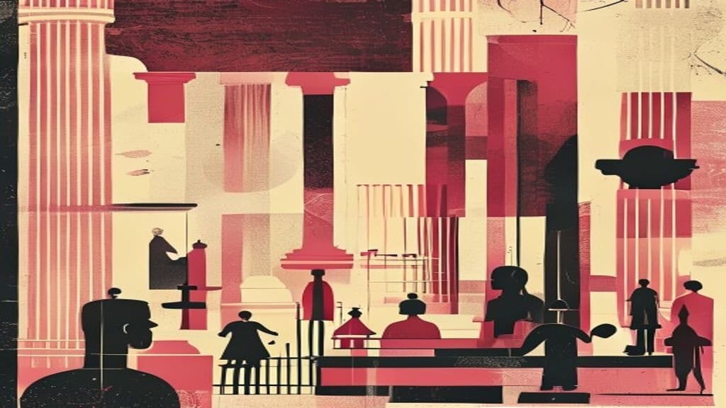 Ilustração editorial: Porta giratória entre setor público e privado cresce entre profissionais de finanças