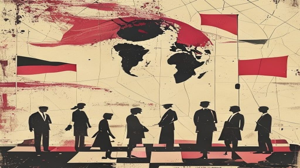 Ilustração editorial: Líder interina da Venezuela visita região mais atingida por terremotos