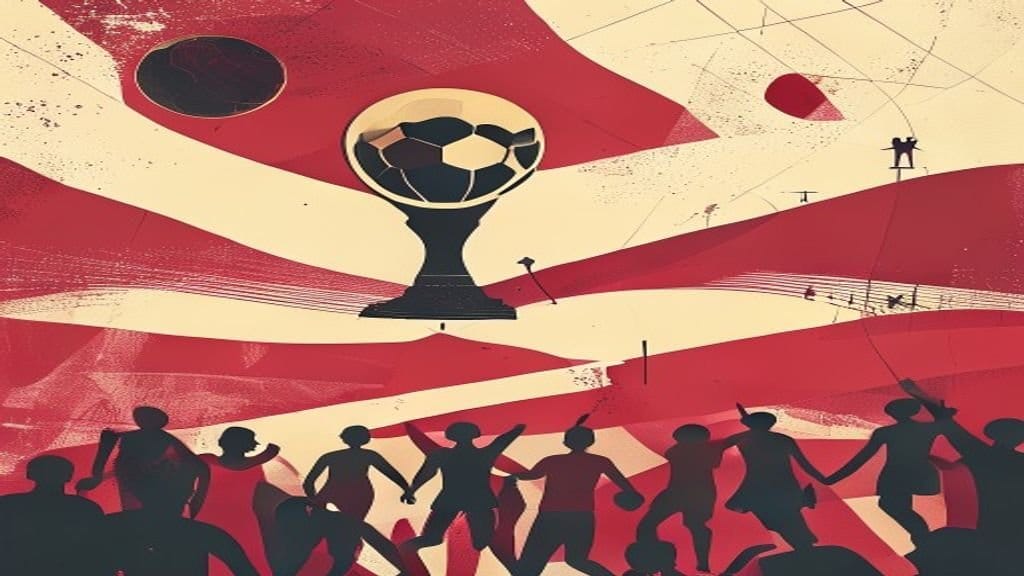 Ilustração editorial: Marrocos vence Escócia com gol de Saibari na Copa do Mundo