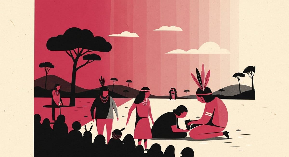Ilustração editorial: Morre cacique Afukaka Kuikuro, liderança indígena do Xingu