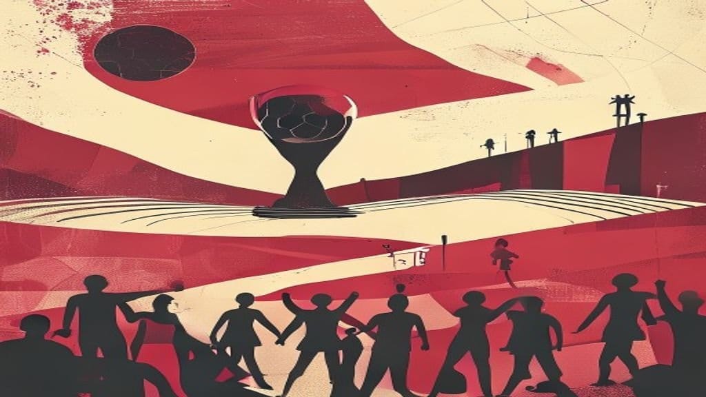 Ilustração editorial: Noruega goleia Iraque na volta à Copa após 28 anos