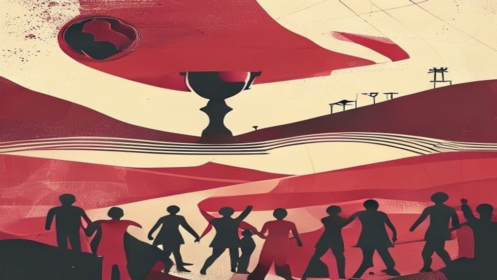 Ilustração editorial: Nova Zelândia empata com Irã na Copa 2026