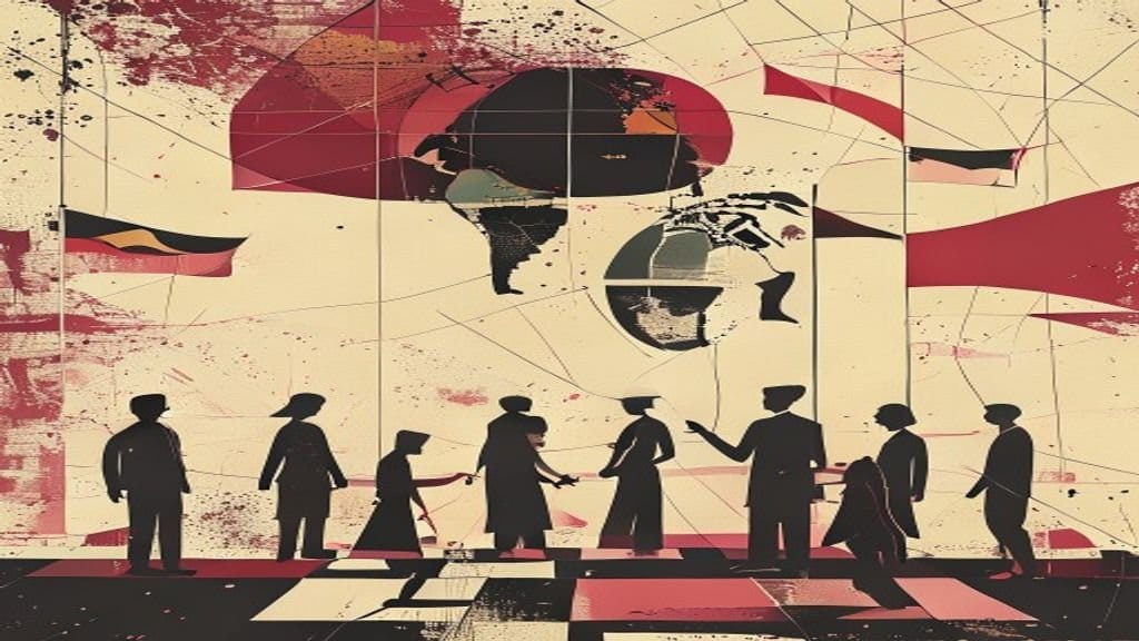 Ilustração editorial: Palestinos assistem Copa do Mundo apesar de escassez em Gaza
