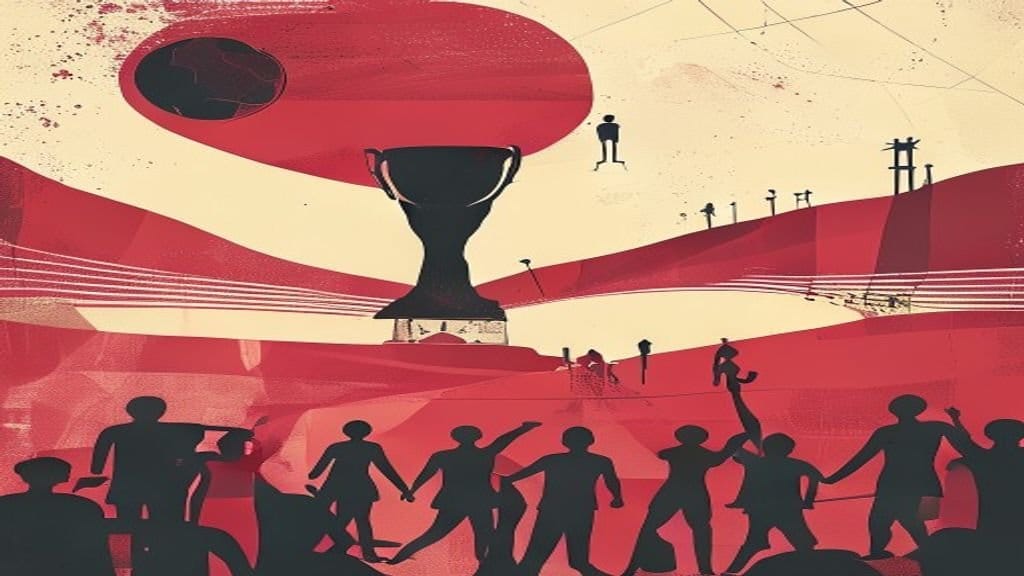 Ilustração editorial: Técnico da Alemanha critica fotógrafos durante hino na Copa