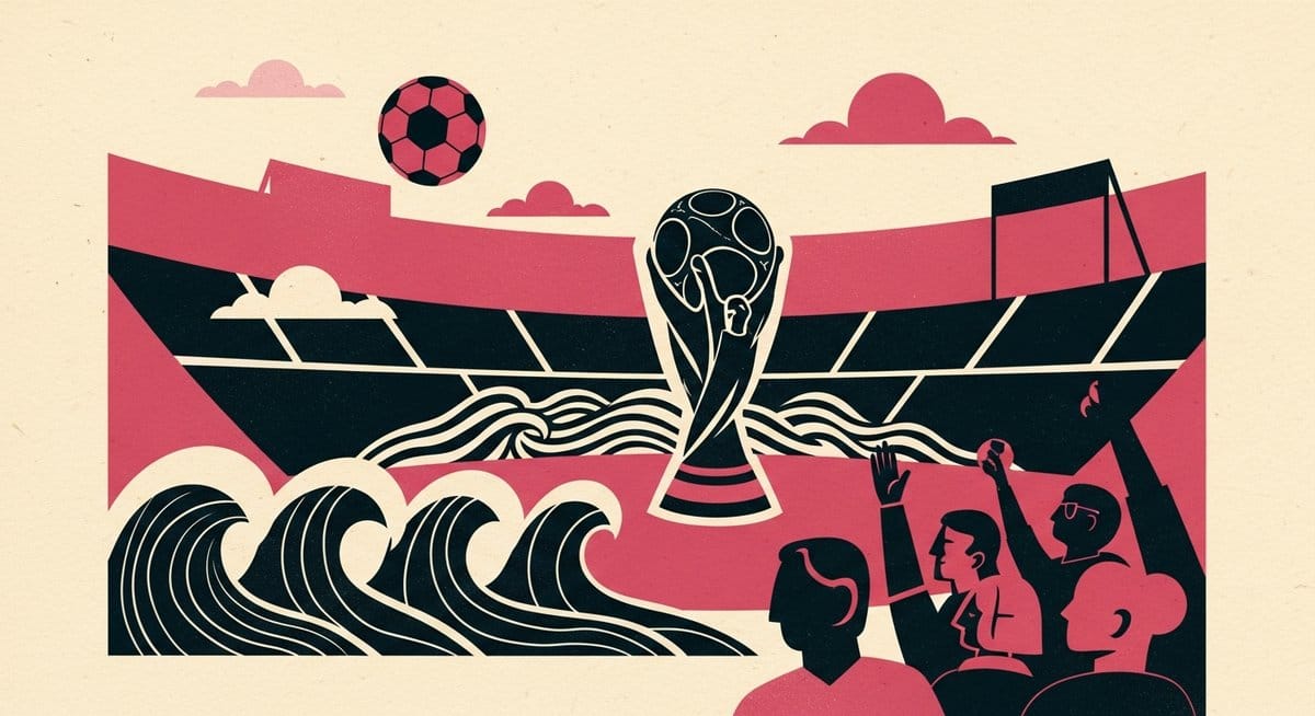Ilustração editorial: Técnico do Irã cita Neymar e relata desgastes por restrições dos EUA