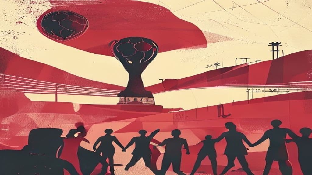 Ilustração editorial: Técnico do Irã evita comentários sobre "Jogo do Orgulho" na Copa