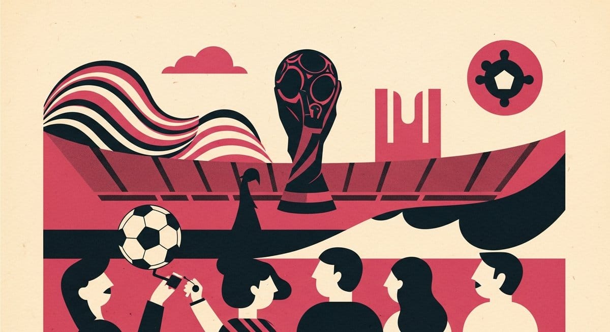 Ilustração editorial: Torcedores desistem de ir à Copa do Mundo por restrições de visto
