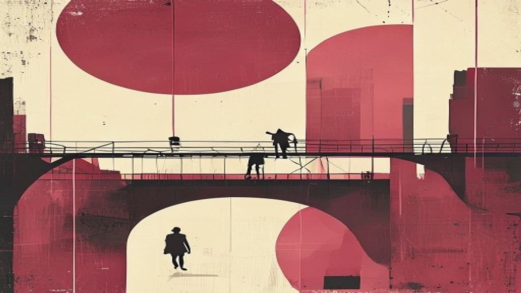 Ilustração editorial: Trilha clandestina em SP oferece rapel em ponte desativada