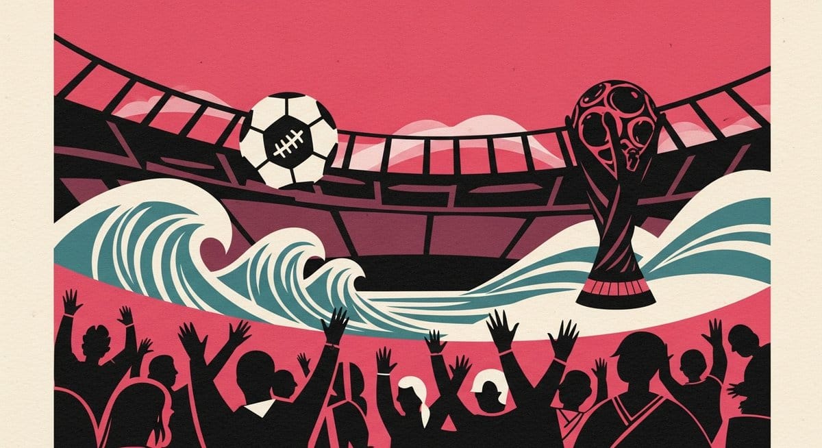 Ilustração editorial: Uruguai empata 1 a 1 com Arábia Saudita na estreia da Copa de 2026