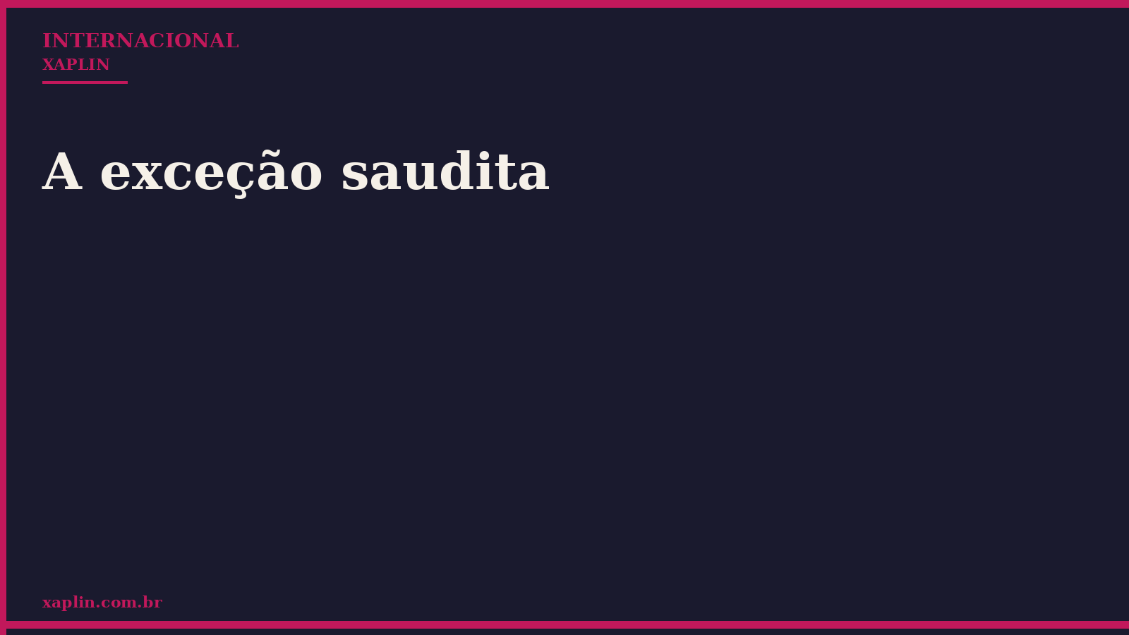 A exceção saudita