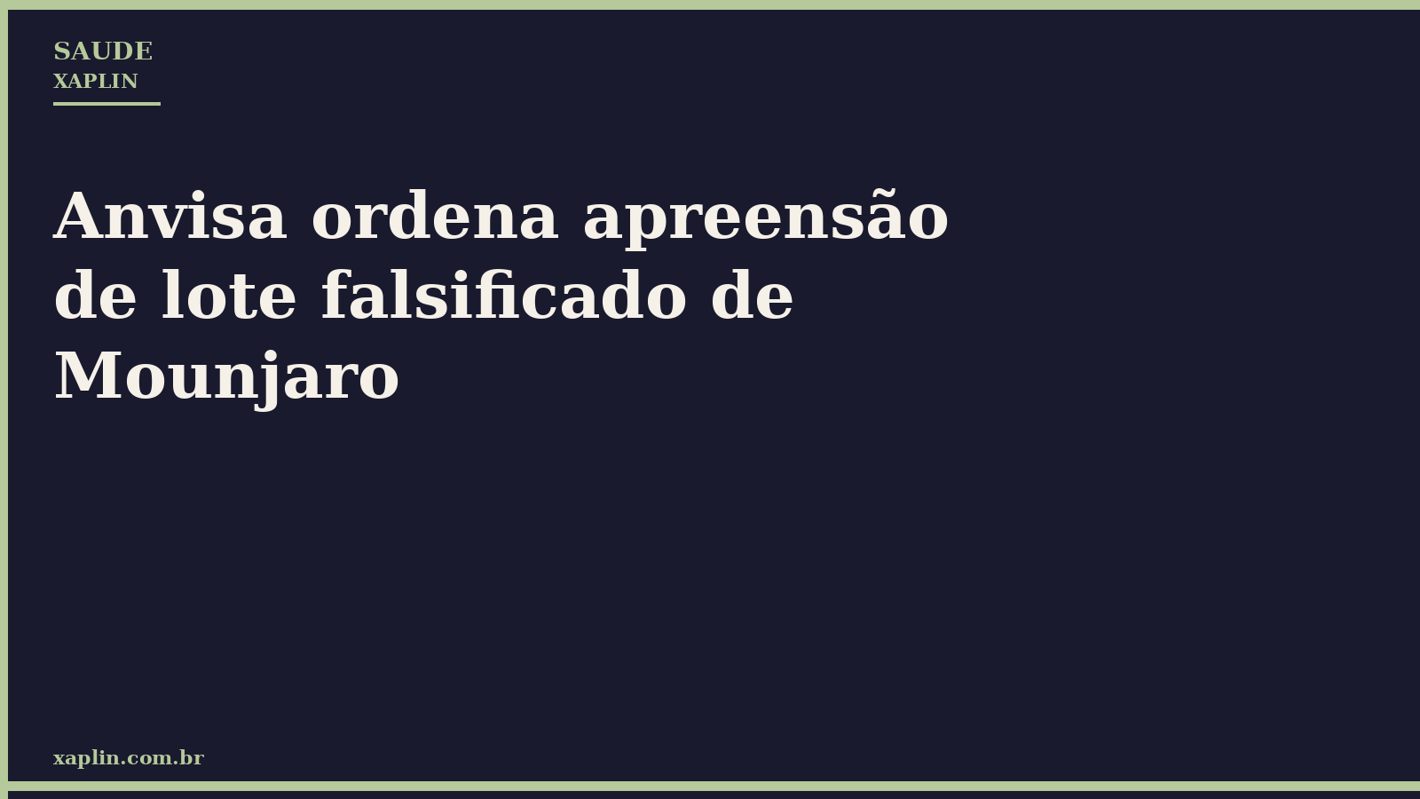 Anvisa ordena apreensão de lote falsificado de Mounjaro