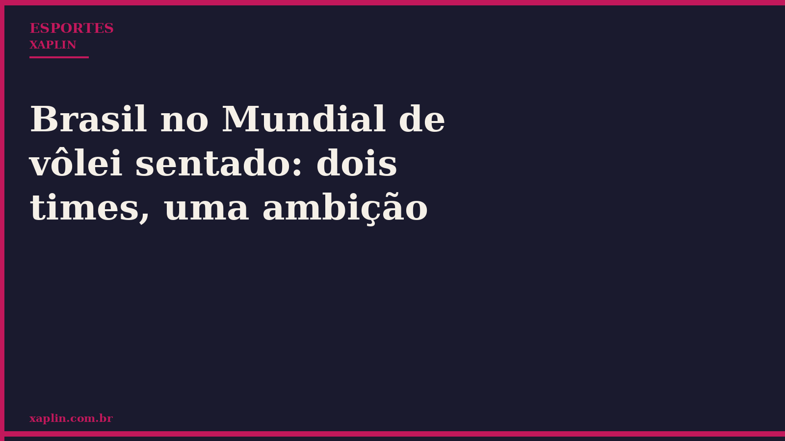 Brasil no Mundial de vôlei sentado: dois times, uma ambição