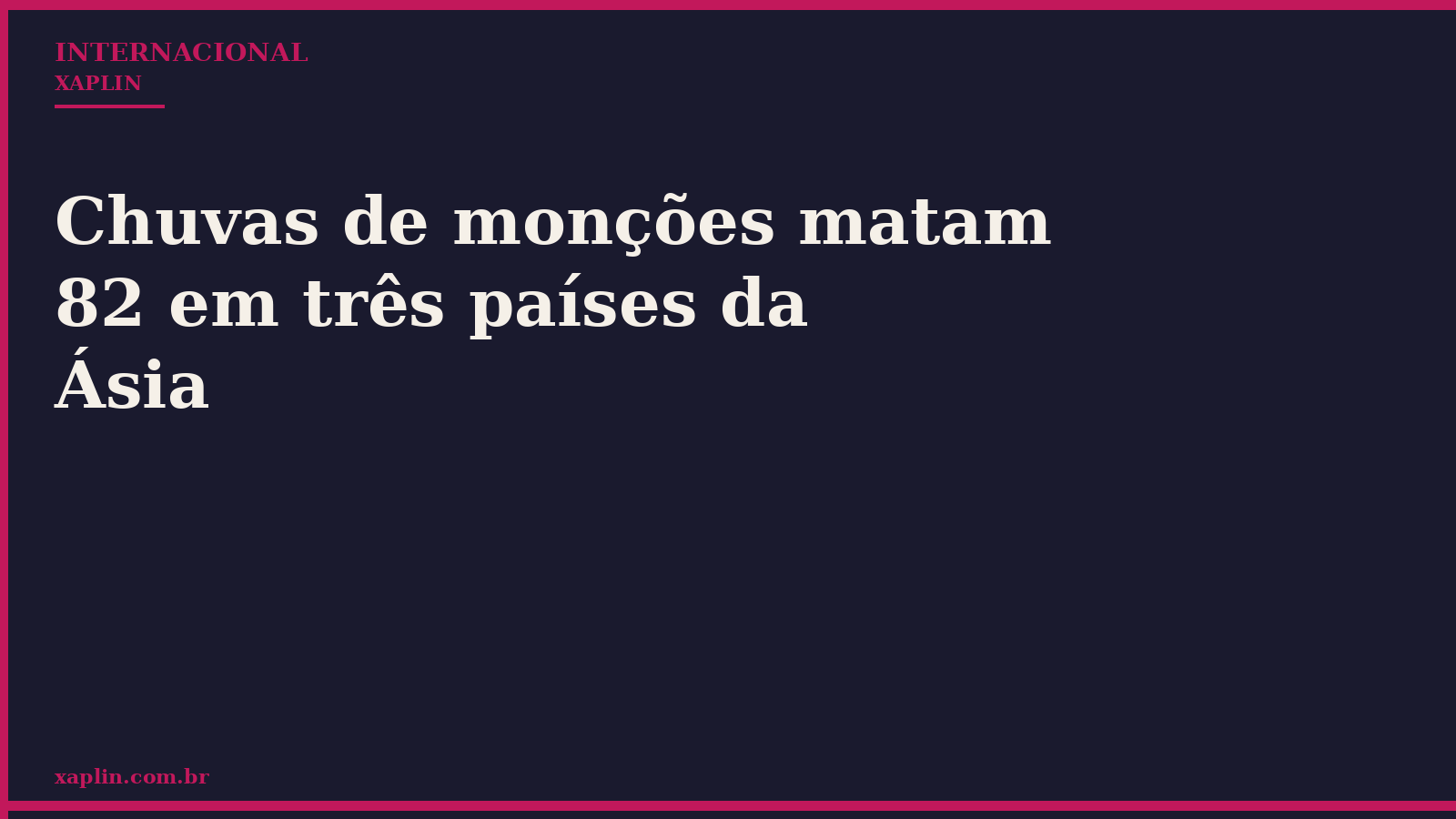 Chuvas de monções matam 82 em três países da Ásia