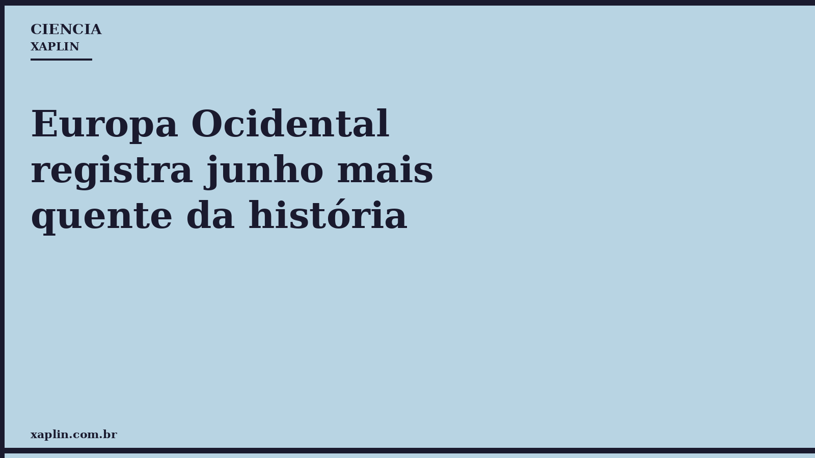 Europa Ocidental registra junho mais quente da história