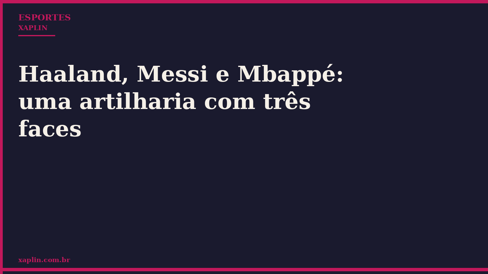 Haaland, Messi e Mbappé: uma artilharia com três faces